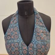 Indigo Mosaic Halter Blouse