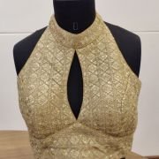 Golden Regal Halter Blouse