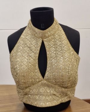 Golden Regal Halter Blouse