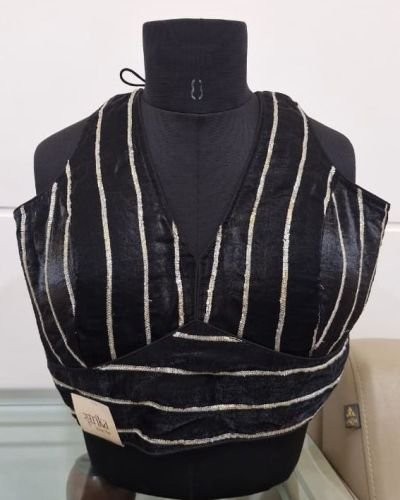 Noir Luxe Halter Blouse