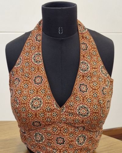 Terracotta Heritage Halter Blouse