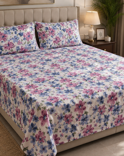 Blossom Breeze Floral Bedsheet Set