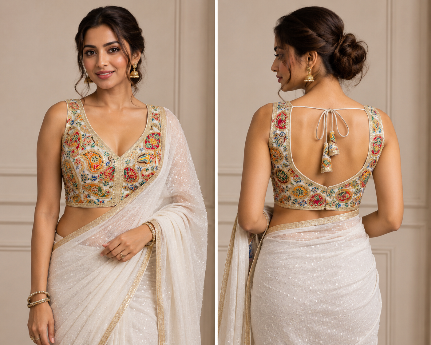 Sapna Rani Designer Blouse (white)