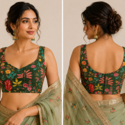 Royal Bloom Embroidered Blouse