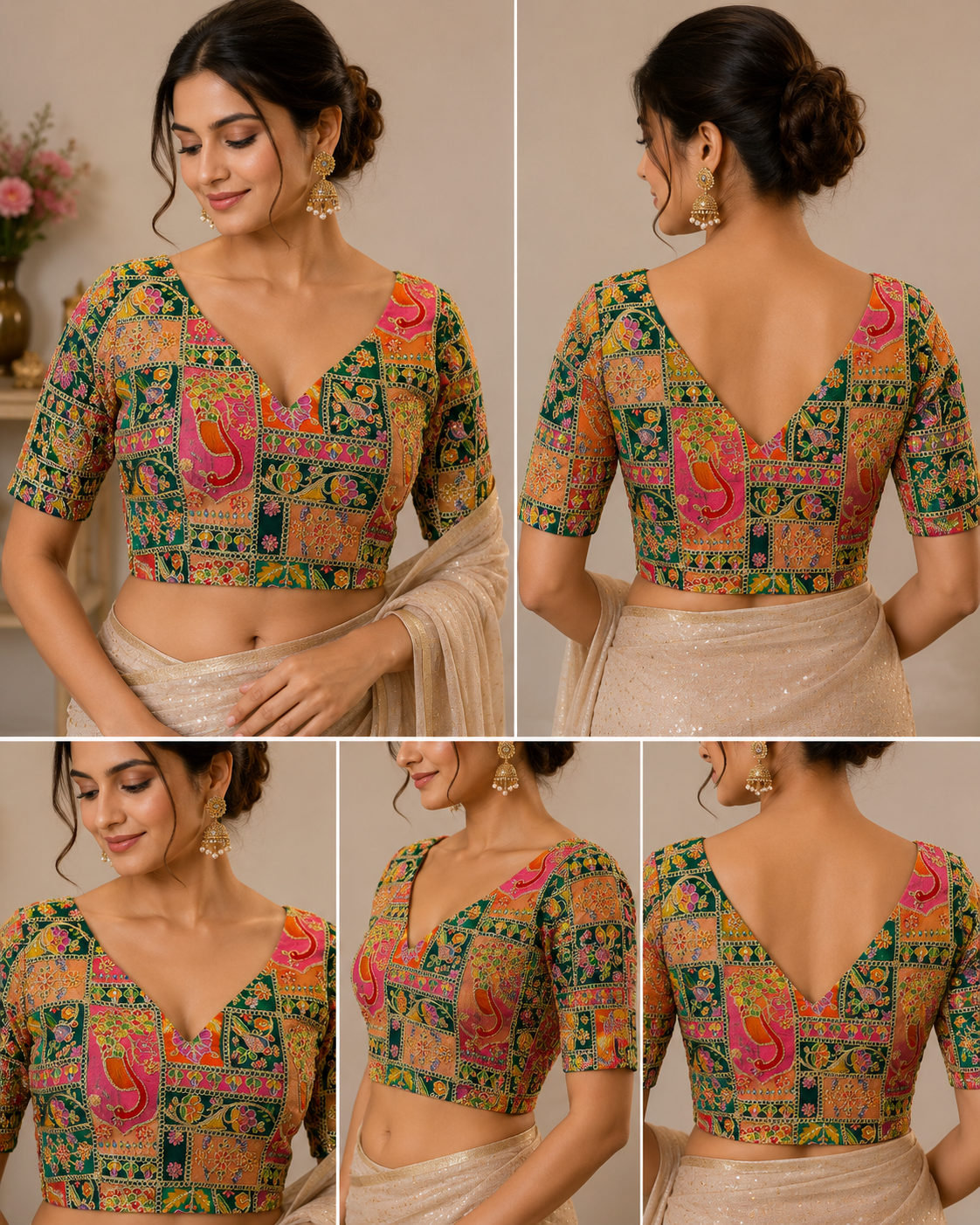 Heritage Mosaic Embroidered Blouse