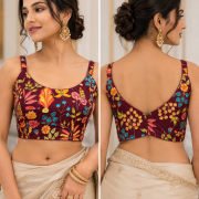 Royal Bloom Embroidered Blouse