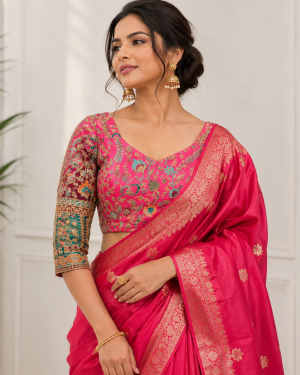Floral Heritage Silk Blouse