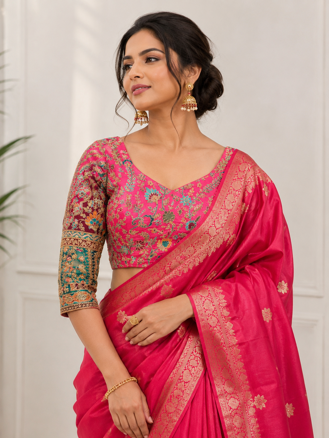 Floral Heritage Silk Blouse