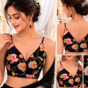 Midnight Bloom Embroidered Blouse