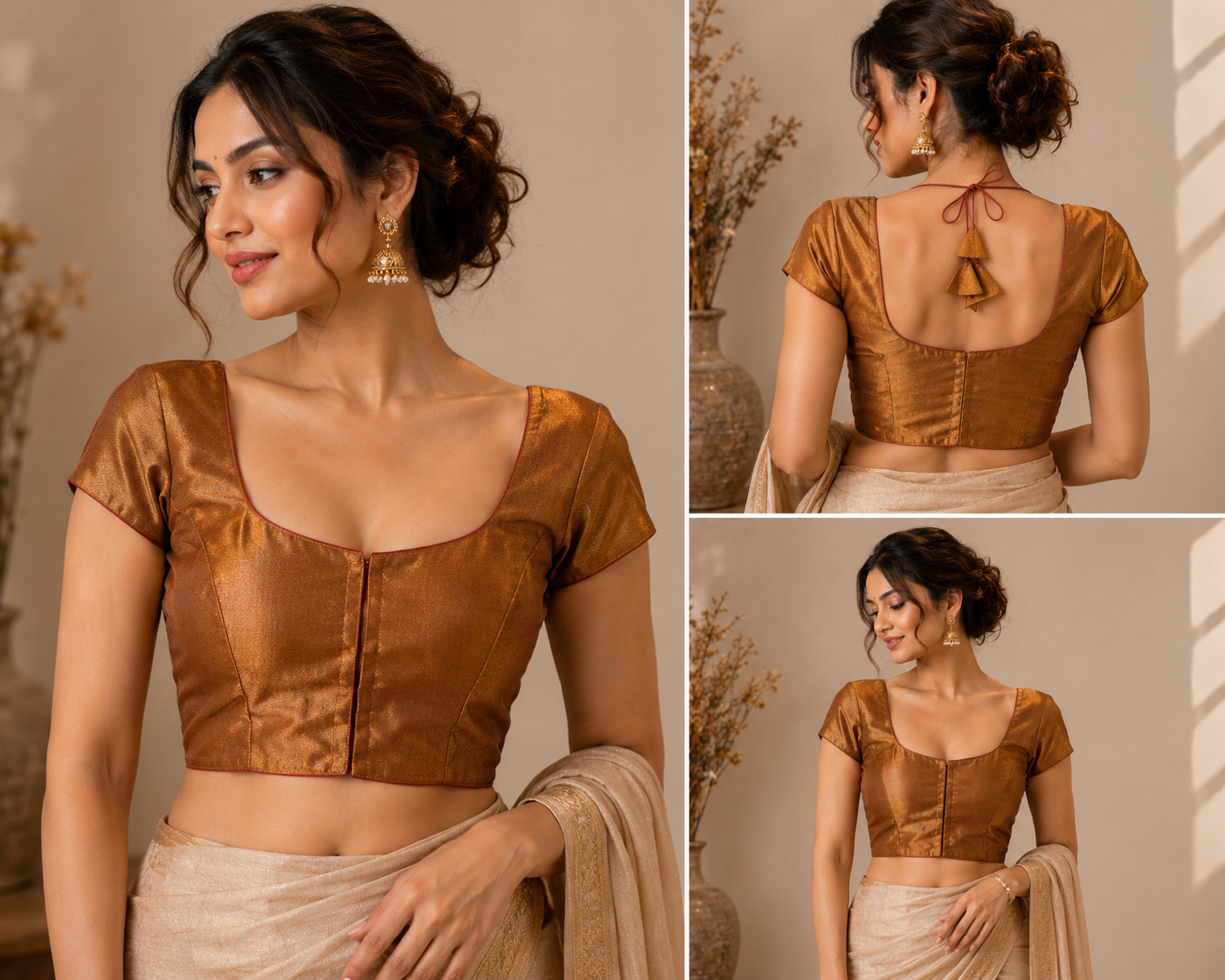 Copper Glow Classic Blouse