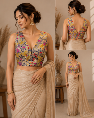 Golden Pethni Charm Blouse