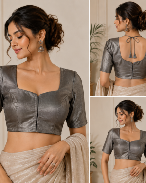Steel Elegance Classic Blouse