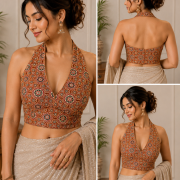 Terracotta Heritage Halter Blouse