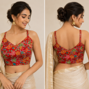Royal Bloom Embroidered Blouse