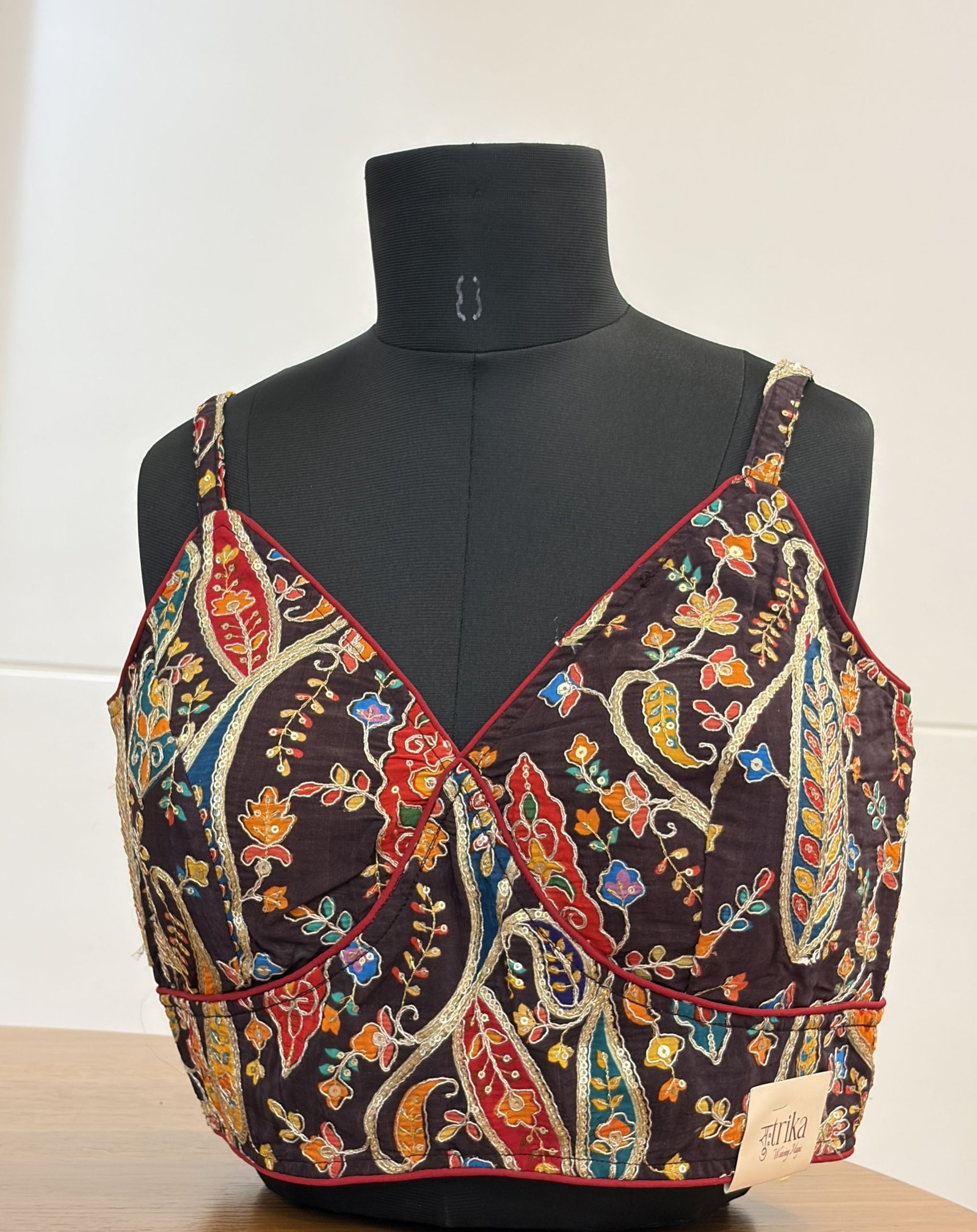Midnight Paisley Strappy Blouse