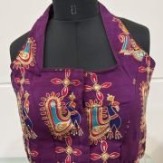 Royal Embroidered Halter Blouse