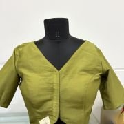 Olive Grace Silk Blouse