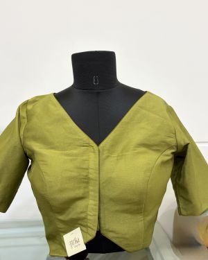 Olive Grace Silk Blouse