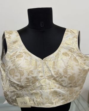 Regal Bloom Brocade Blouse