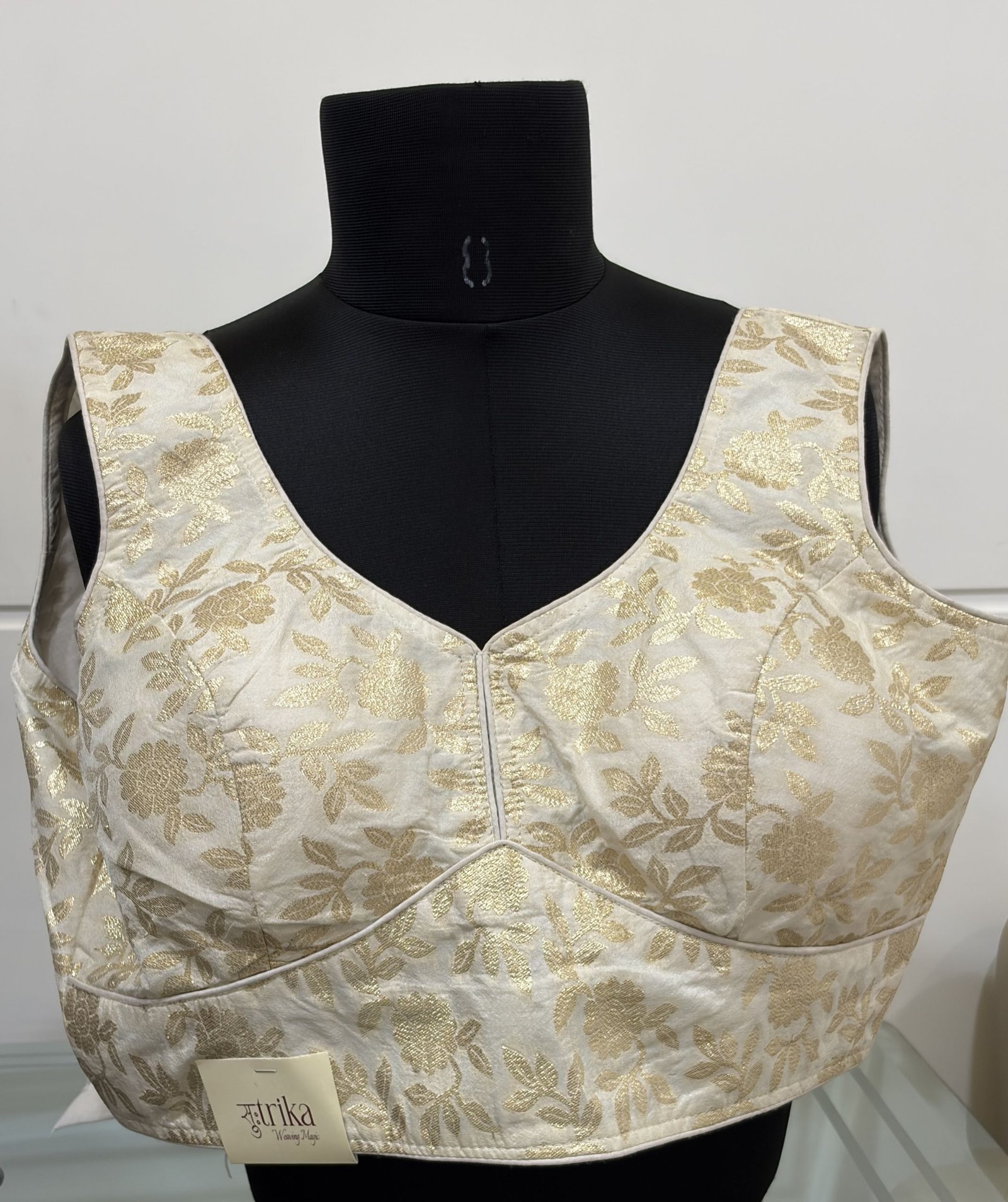 Regal Bloom Brocade Blouse