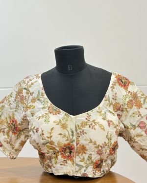 Ivory Bloom Embroidered Blouse