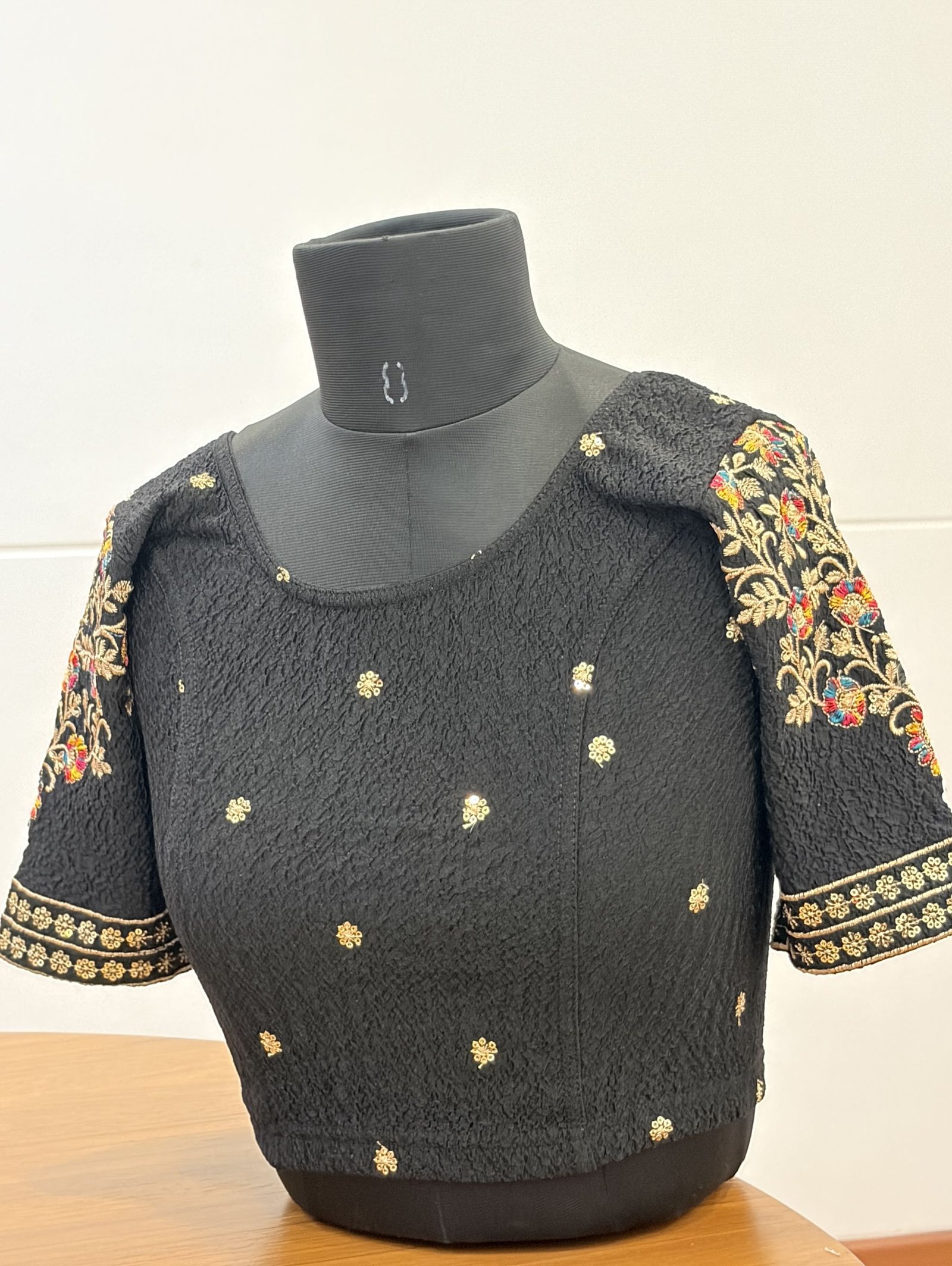 Black Beauty Embroidered Blouse {Stretchable}