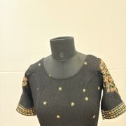Black Beauty Embroidered Blouse {Stretchable}