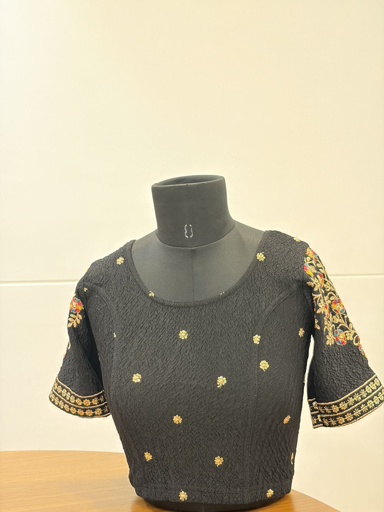 Black Beauty Embroidered Blouse {Stretchable}