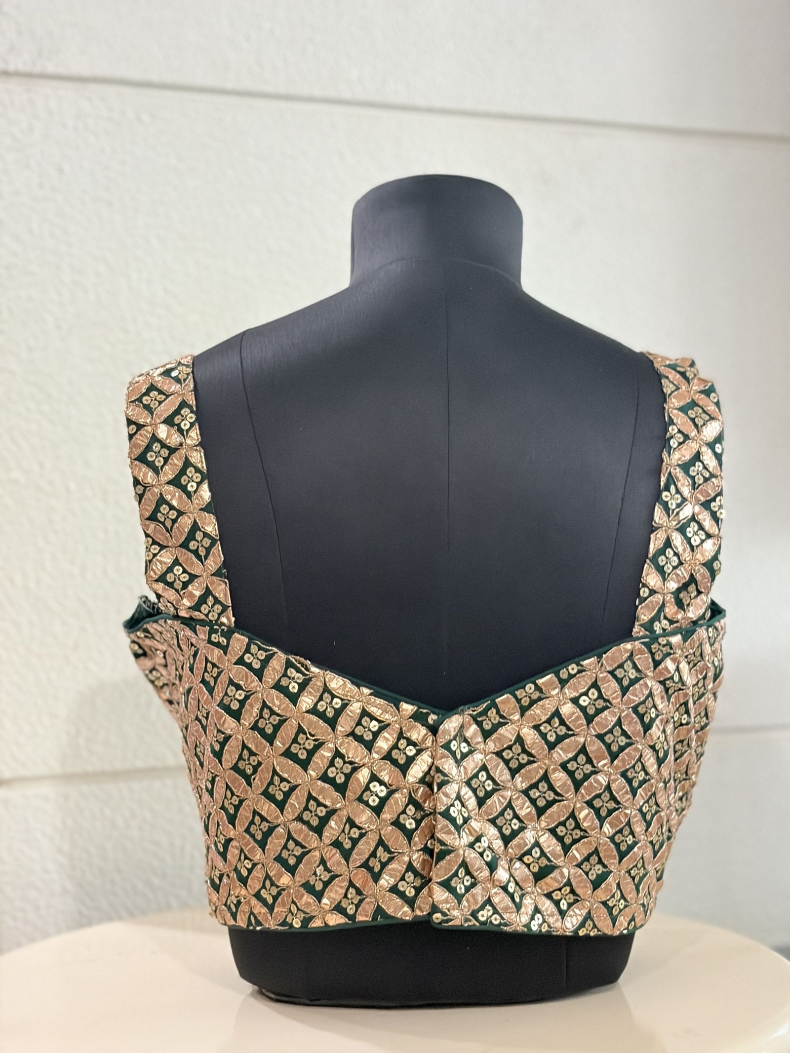 Emerald Gold Embroidered Blouse