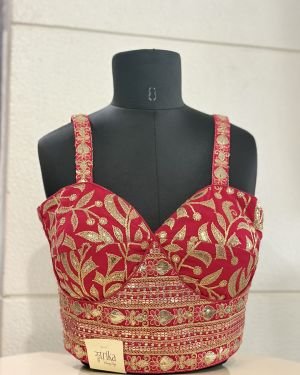 Pink Regal Brocade Blouse