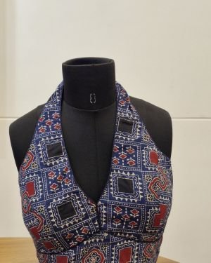 Indigo Heritage Halter Blouse